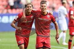 3. Liga; FC Ingolstadt 04 - 1. FC Schweinfurt 05; Tor Jubel Treffer 1:2 Yann Sturm (7, FCI) Marcel Costly (22, FCI)