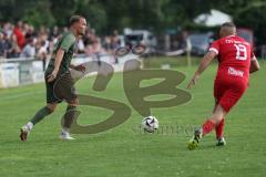 Toto - Pokal - Saison 2024/25 - TSV Lohr - FC Ingolstadt 04 - Mattis Hoppe (Nr.2 - FCI) - Florian Copacian (Nr.13 - TSV Lohr) - Foto: Meyer Jürgen