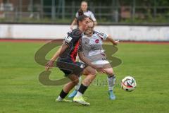 2. Bundesliga Frauen - Saison 2024/25 - FC Ingolstadt 04 Frauen - 1. FC Nürnberg - Emma Kusch (Nr.9 - FCI Frauen) - Mai Franziska weiss Nürnberg - Foto: Meyer Jürgen