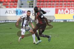 3. Liga; FC Ingolstadt 04 - SSV Ulm 1846; Zweikampf Kampf um den Ball Daouda Beleme (9, FCI)