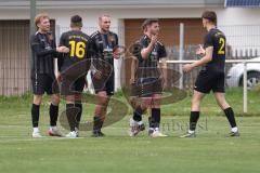 Kreisklasse - Saison 2025/26- TSV Großmehring - ST Scheyern - Der 0:1 Führungstreffer durch Leon Huber schwarz Scheyern - jubel - Foto: Meyer Jürgen