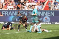 3. Liga; FC Ingolstadt 04 - TSV 1860 München; Torchance verpasst David Kopacz (29, FCI) ärgert sich Torwart Vollath René (11 TSV) Felix Keidel (43, FCI)