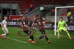 3. Liga - Saison 2026/27 - FC Ingolstadt 04 - TSG Hoffenheim II - Georgios Antzoulas (Nr.6 - FCI) mit einer Torchance - Torwart Nico Biedermann (Nr.34 - Hoffenheim) - XXXXX - Foto: Meyer Jürgen