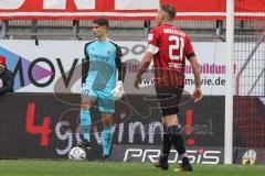 3. Liga; FC Ingolstadt 04 - 
VfB Oldenburg; Torwart Markus Ponath (40, FCI) Tobias Schröck (21, FCI)