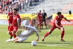 Toto-Pokal Finale; Würzburger Kickers - FC Ingolstadt 04; Kurzweg Peter (16 WK) foult Julian Kügel (31, FCI) Hägele Daniel (22 WK)