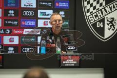 3. Liga - Saison 2026/27 - FC Ingolstadt 04 - SV Wehen Wiesbaden - Cheftrainer Achim Beierlorzer (FCI) in der Pressekonferenz nach dem Spiel - XXXXX - Foto: Meyer Jürgen