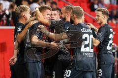 3. Liga; FC Ingolstadt 04 - SV Waldhof Mannheim; Tor Jubel Treffer Sebastian Grönning (11, FCI) 2:0 mit Mladen Cvjetinovic (19, FCI) Dennis Borkowski (7, FCI) Max Dittgen (10, FCI) Max Plath (14 FCI) Simon Lorenz (32, FCI) Yannick Deichmann (20, FCI) Mori