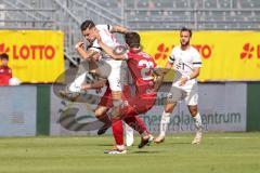 Toto-Pokal Finale; Würzburger Kickers - FC Ingolstadt 04; Pascal Testroet (37, FCI) Zweikampf Kampf um den Ball Hägele Daniel (22 WK)