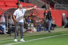 3. Liga; FC Ingolstadt 04 - SSV Jahn Regensburg; an der Seitenlinie, Spielerbank Cheftrainer Michael Köllner (FCI)