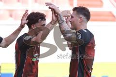 3. Liga; FC Ingolstadt 04 - Würzburger Kickers; Tor Jubel Treffer 2:1 Davide Sekulovic (33, FCI) Jonas Scholz (15, FCI)