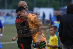 Toto - Pokal - Saison 2024/25 - DJK Hein - FC Ingolstadt 04 -  - Torwarttrainer Robert Wulnikowski (FCI) - Torwart Simon  Simoni (Nr.41 - FCI) - Foto: Meyer Jürgen