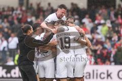 3. Liga; Energie Cottbus - FC Ingolstadt 04; Tor Jubel Treffer Yannick Deichmann (20, FCI) 1:2 Pascal Testroet (37, FCI) David Kopacz (29, FCI) Mladen Cvjetinovic (19, FCI) Benjamin Kanuric (8, FCI) Cheftrainerin Sabrina Wittmann (FCI) Ryan Malone (16, FC