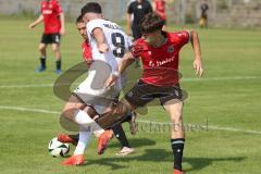 A-Junioren - DFB Pokal  - Saison 2024/25 - A-Junioren - FC Ingolstadt 04 - Hannover 96 - Drakulic Ognjen weiss FCI - Karaqi Luis rot Hannover - Foto: Meyer Jürgen