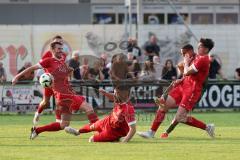 Toto - Pokal - Saison 2024/25 - TSV Lohr - FC Ingolstadt 04 - Micah Ham (Nr.31 - FCI) - Florian Copacian (Nr.13 - TSV Lohr) - Foto: Meyer Jürgen