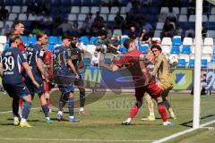 3. Liga - Saison 2025/26 - TSG Hoffenheim II - FC Ingolstadt 04  - Marcel Costly (Nr.22 - FCI) mit dem 0:3 Führungstreffer - jubel - Georgios Antzoulas (Nr.6 - FCI) - Torwart Lukas Blöndal Petersson (Nr.1 - TSG Hoffenheim II) - XXXXX - Foto: Meyer Jürgen