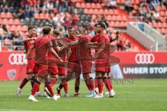 3. Liga; FC Ingolstadt 04 - 1. FC Schweinfurt 05; Tor Jubel Treffer 2:1 Yannick Deichmann (20, FCI) Fredrik Carlsen (8, FCI) Lukas Fröde (34, FCI) Marcel Costly (22, FCI) Jonas Scholz (15, FCI) Max Besuschkow (17, FCI)