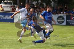 Kreisklasse - Saison 2024/25- TSV Großmehring - SV Oberstimm - Nico Zirngibl weiss Oberstimm - Michael Kaps blau Großmehring - Foto: Meyer Jürgen