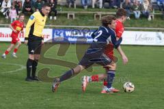 Kreisliga - Saison 2025/26- TSV Kösching - TV Münchsmünster - Lukas Kastl rot Kösching - Johannes Artmeier blau Münchsmünster - Foto: Meyer Jürgen