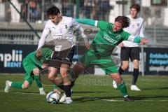 Bezirksliga - Saison 2025/26 - FC Gerolfing - SpVgg Altenerding - Phillipp Haunschild (Nr.12 - FC Gerolfing) - Marco Baumann weiss Altenerding - Foto: Meyer Jürgen