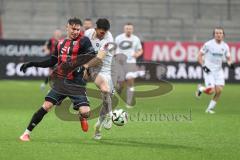 3. Liga; FC Ingolstadt 04 - Erzgebirge Aue; Tim Heike (9, FCI) Rosenlöcher Linus (29 Aue)