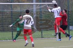 Bezirksliga - Saison 2024/25 - FC Fatih Ingolstadt - SpVgg Kammerberg -  Der 1:0 Führungstreffer durch - David Meier (Nr.14 - FC Fatih) - jubel - Haris Cehic Torwart Kammerberg - Daniel Seybold rot Kammerberg #4 - Foto: Meyer Jürgen