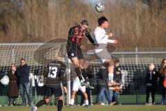 Bayernliga Nord - Saison 2024/25 - FC Ingolstadt 04 II - SC Eltersdorf - Massimo Agostinelli (Nr.15 - FCI U21) - Tobias Herzner weiss Eltersdorf - Foto: Meyer Jürgen