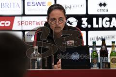 3. Liga - Saison 2025/26 - SV Wehen/Wiesbaden - FC Ingolstadt 04  - Cheftrainerin Sabrina Wittmann (FCI) bei der PK nach dem Spiel - XXXXX - Foto: Meyer Jürgen