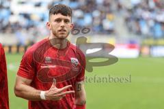 3. Liga; 1. FC Saarbrücken - FC Ingolstadt 04; Linus Rosenlöcher (19, FCI) vor dem Spiel, sein 100. Spiel in der 3. Liga
