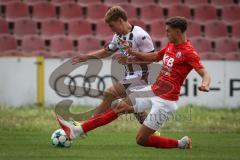 Bayernliga Nord - Saison 2026/27 - FC Ingolstadt 04 II - ASV Cham - Manuel Distl (Nr.9 - FCI II) - Alexander Sigl rot Cham - Foto: Meyer Jürgen