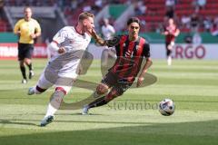 DFB-Pokal; FC Ingolstadt 04 - 1. FC Kaiserslautern; Ritter Marlon (7 FCK) Deniz Zeitler (38, FCI)