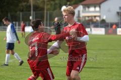 Kreisliga- Saison 2024/25- TSV Etting - TSV Altmannstein- Thomas Riegelsberger rot Altmannstein mit dem 0:1 Führungstreffer  - jubel - Foto: Meyer Jürgen