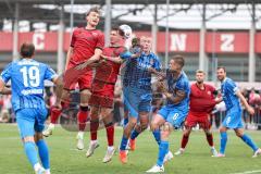 3. Liga; Testspiel; FC Ingolstadt 04 - 1. FC Heidenheim; Zweikampf Kampf um den Ball Kopfball Jasper Maljojoki (23, FCI) Julian Kügel (29, FCI) Föhrenbach Jonas (19 HDH) Marko Zrilic (41, HDH) Mainka Patrick (6 HDH) Yannick Deichmann (20, FCI) #h5h