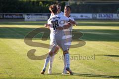 Landesliga - Saison 2026/27 - SV Manching - VFR Neuburg - Der 1:0 Ausgleichstreffer durch Rampertshammer Daniel weiss Neuburg - jubel - XXXXX - Foto: Meyer Jürgen
