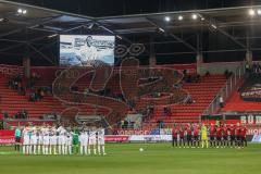 3. Liga; FC Ingolstadt 04 - Erzgebirge Aue; Schweigeminute für Pele