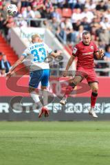 3. Liga; FC Ingolstadt 04 - FC Hansa Rostock; Kopfball Mattis Hoppe (2, FCI) Bergh Viktor (33 HR)