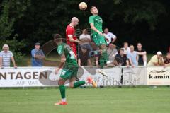 Landesliga - Saison 2024/25 - SV Manching - FSV Pfaffenhofen - Fabian Neumayer (Nr.9 - SV Manching) - Sebastian Waas rot Pfaffenhofen - Foto: Meyer Jürgen