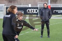 3. Liga; 1. Training nach Winterpause, 2023 FC Ingolstadt 04; Cheftrainer Rüdiger Rehm (FCI) Jeroen Krupa (48, FCI) Tim Civeja (8, FCI)
