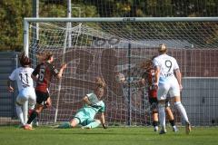 2. Bundesliga Frauen - Saison 2026/27  - FC Ingolstadt 04 Frauen - VFL Bochum - Der 1:1 Ausgleichstreffer durch Okuma Rana weiss Bochum - Torwart Anna-Lena Daum (Nr.22 - FCI Frauen) - jubel - XXXXX - Foto: Meyer Jürgen