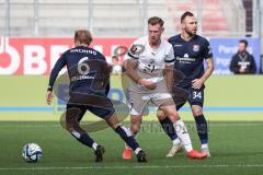 3. Liga; FC Ingolstadt 04 - SpVgg Unterhaching; Jannik Mause (7, FCI) Westermeier Ben (6 SpVgg) Hobsch Patrick (34 SpVgg)