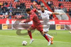 3. Liga; FC Ingolstadt 04 - TSG Hoffenheim II; Fredrik Carlsen (8, FCI) Reisig Ruben (17 TSG)