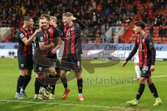 3. Liga; FC Ingolstadt 04 - VfL Osnabrück; Tor Jubel Treffer 3:0 Sebastian Grönning (11, FCI) David Kopacz (29, FCI) Deniz Zeitler (38, FCI) Benjamin Kanuric (8, FCI) Mladen Cvjetinovic (19, FCI)