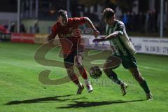Landesliga - Saison 2025/26 - SV Manching - TSV Aindling - Luca Bienek (Nr.16 - SV Manching) - David Burkhart rot Aindling  - Foto: Meyer Jürgen