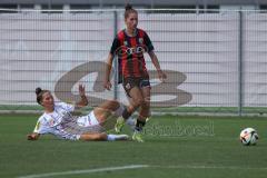 2. Bundesliga Frauen - Saison 2024/25 - FC Ingolstadt 04 Frauen - SCR Altach - Emma Kusch (Nr.9 - FCI Frauen) - Horvat Calo Sabrina weiss Altach - Foto: Meyer Jürgen