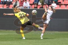 2. Bundesliga Frauen - Saison 2024/25 - FC Ingolstadt 04 Frauen - SV Weinberg - Pija Reininger (Nr.21 - FCI Frauen) - Haberäcker Leonie gelb Weinberg - Foto: Meyer Jürgen