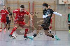 Lotto Bayern Hallencup - Saison 2024/25 - Türk SV Ingolstadt - DJK München - Baha Asici rot Türkisch - Samet Bastürk schwarz München - Foto: Meyer Jürgen