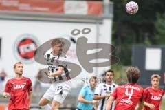 Toto Pokal; FC Memmingen - FC Ingolstadt 04, 2. Runde; Kopfball Lars Lokotsch (13, FCI) Timo Schmidt (4 FCM) Fredrik Carlsen (8, FCI)