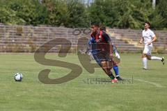 Bayernliga Nord - Saison 2024/25 - FC Ingolstadt 04 II - TSV Karlburg - Micah Ham (Nr.25 - FCI U21) mit dem 3:0 Führungstreffer - Leon Zwickl Torwart Karlsburg - jubel - - XXXXX - Foto: Meyer Jürgen