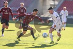 Testspiel; 1. FC Nürnberg - FC Ingolstadt 04 - Zweikampf Kampf um den Ball Felix Keidel (43, FCI) Villadsen Oliver (2 FCN)