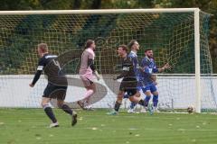 Bezirksliga - Saison 2025/26 - TSV Ober./Unterhaunstadt -  TSV Gaimersheim - Der 0:1 Führungstreffer durch Domenic Raimann (Nr.26 - TSV Gaimersheim) - Ali Cakmakci Torwart Ober/Unterh.stadt - jubel - Luca Mancini (Nr.21 - TSV Gaimersheim) - Foto: Meyer Jü