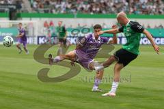 3. Liga - Saison 2026/27 - SC Preussen Münster - FC Ingolstadt 04 - Emre Gül (Nr.5 - FCI) - Tim  Dietrich (Nr.3 - Preussen Münster) - Foto: Meyer Jürgen